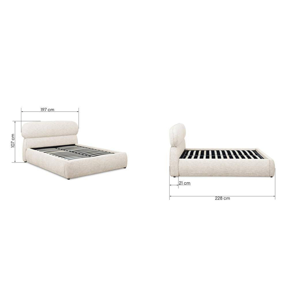 Letto AVION 160x200 cm, beige chiaro, contenitore