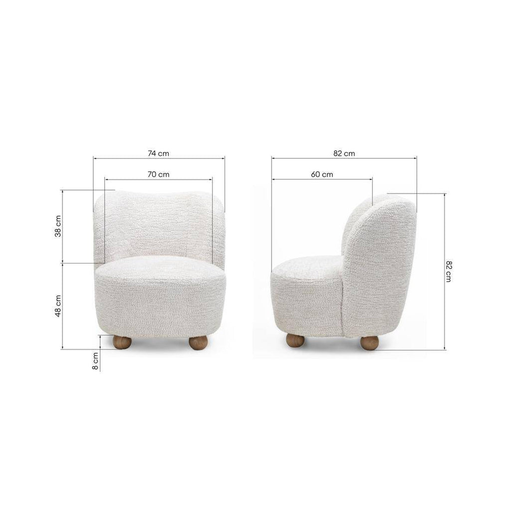 Poltrona Relax IMAMI, Beige, Forme Arrotondate