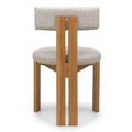 Sedia MARTIN beige-crema legno naturale