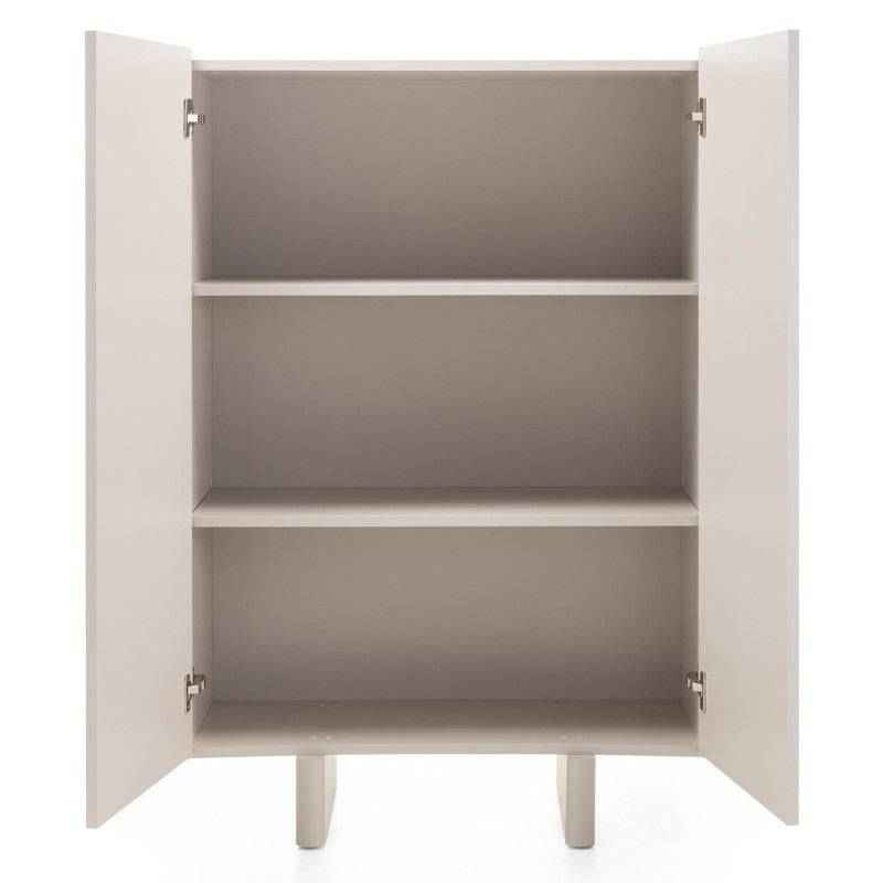 Cassettiera OSSM 2 porte cashmere, fronti arrotondati
