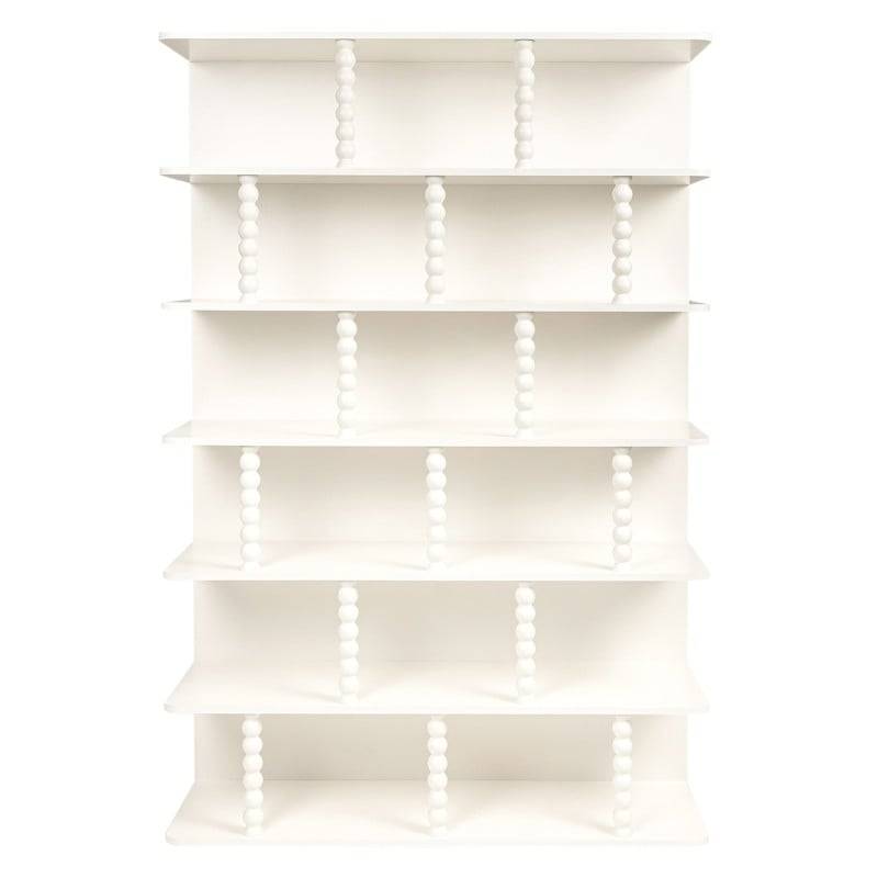 Scaffale alto PERLEN bianco, supporti a sfera