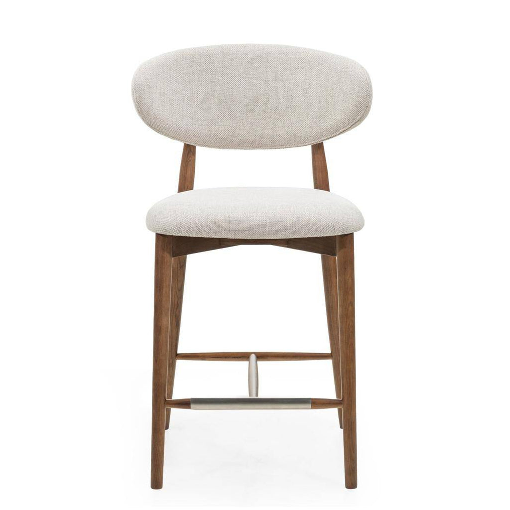 Sgabello da Bar MIRALI Beige e Marrone