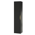Mobile bagno ANVERS, rigato, maniglia oro, nero