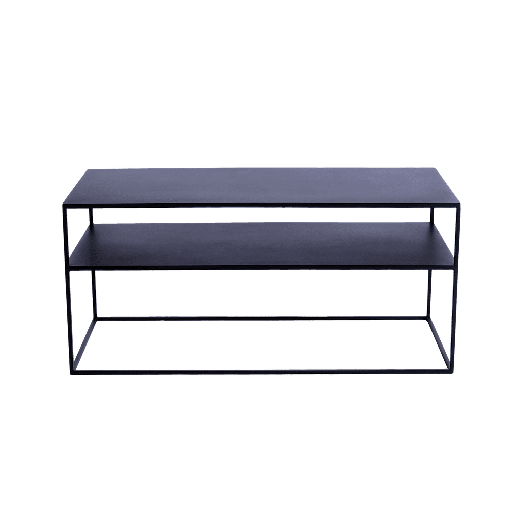 Tavolino RTV TENSIO 2 FLOOR METAL 100x45 - Nero