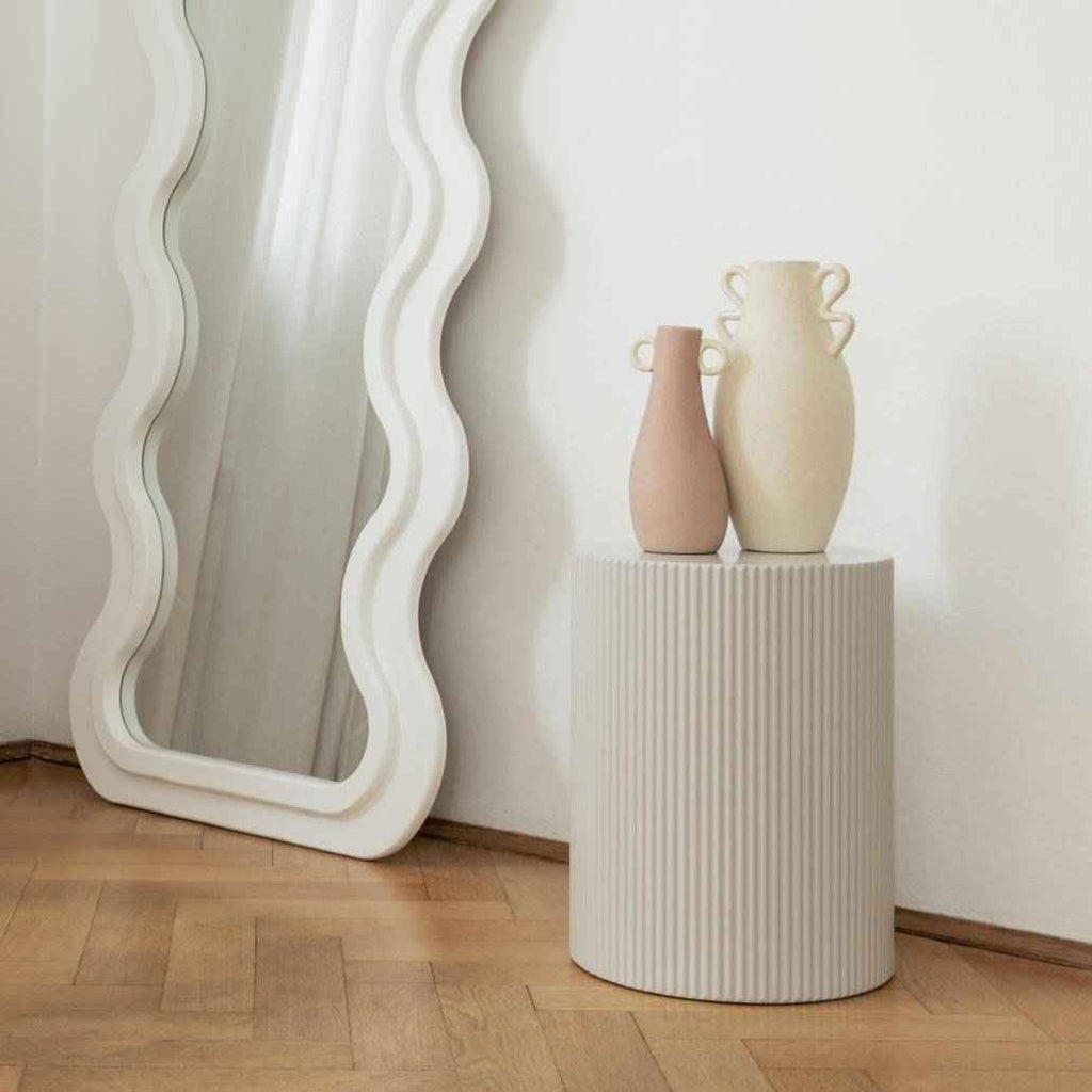 Tavolino laterale RYU, 35 cm, grigio-beige