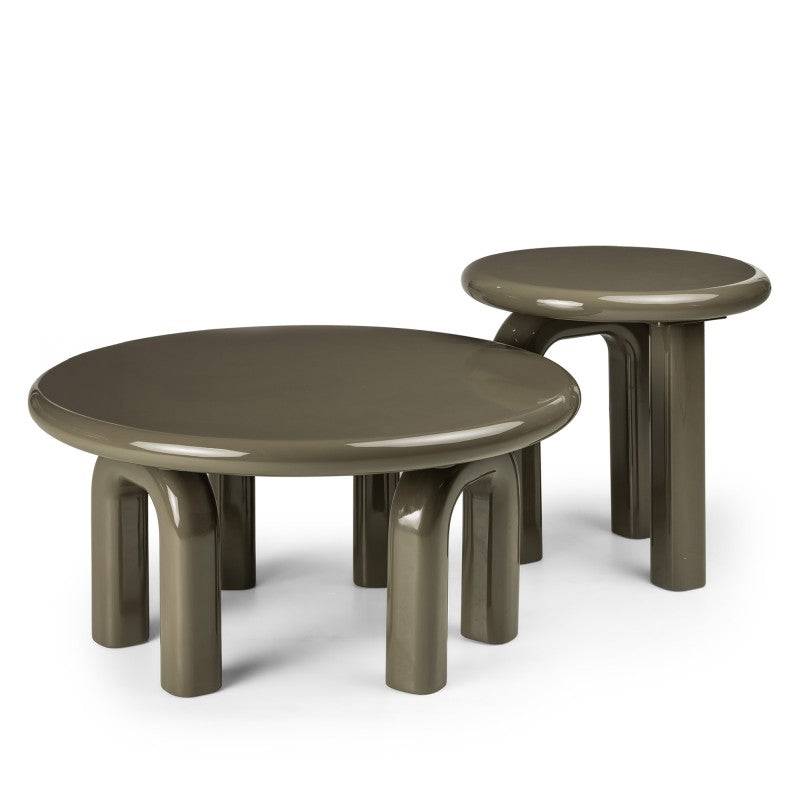 Tavolino da caffè FLIM 80 cm, verde/grigio