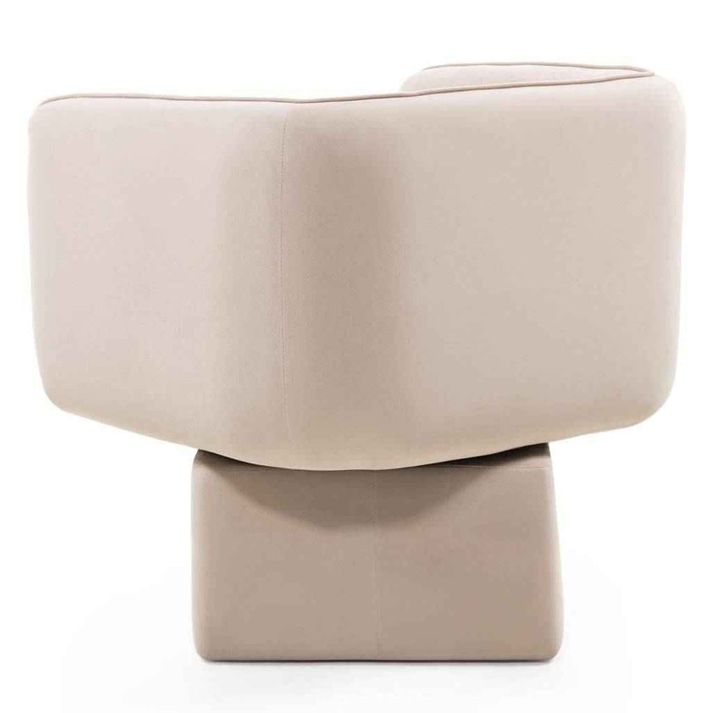 Sedia girevole MAREL beige chiaro velluto
