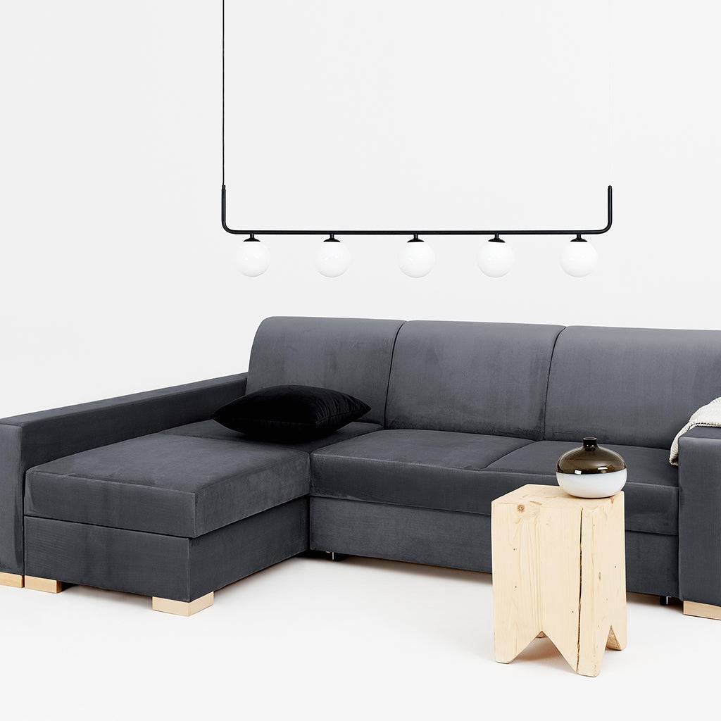 Divano Letto Angolare STABLE - Grigio Lilla