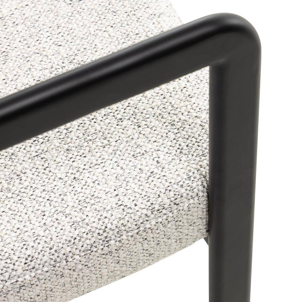 Sedia Imbottita FLAIRE, Grigio Beige e Nero