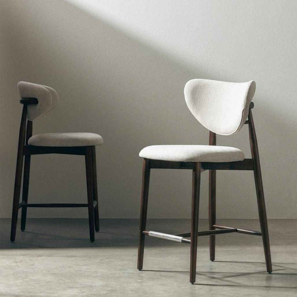 Sgabello da Pranzo JULIETTE Beige/Noce