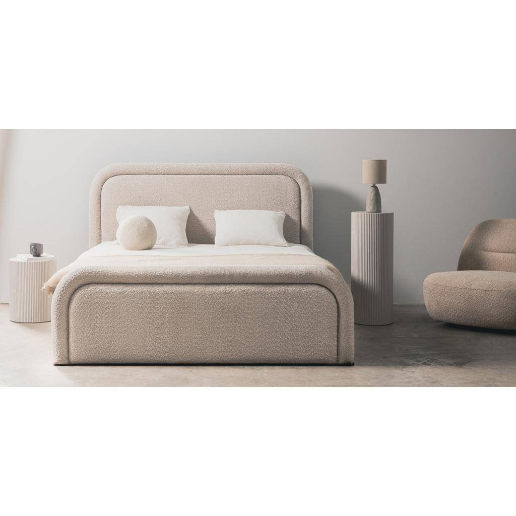 Letto imbottito LORENZ 140x200 cm beige