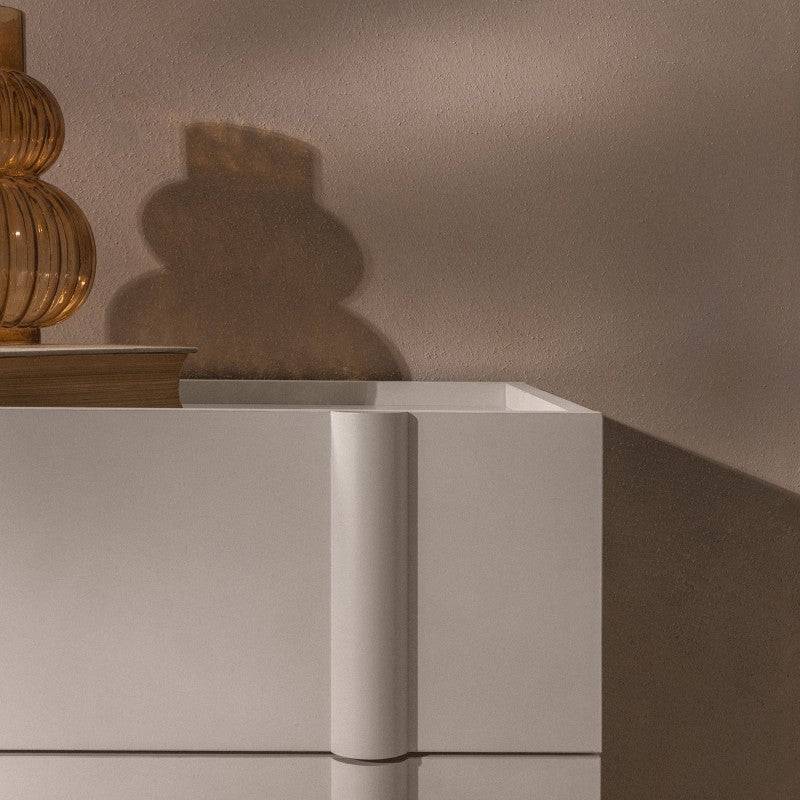 Comodino OSSM Cashmere con Fronti Arrotondati