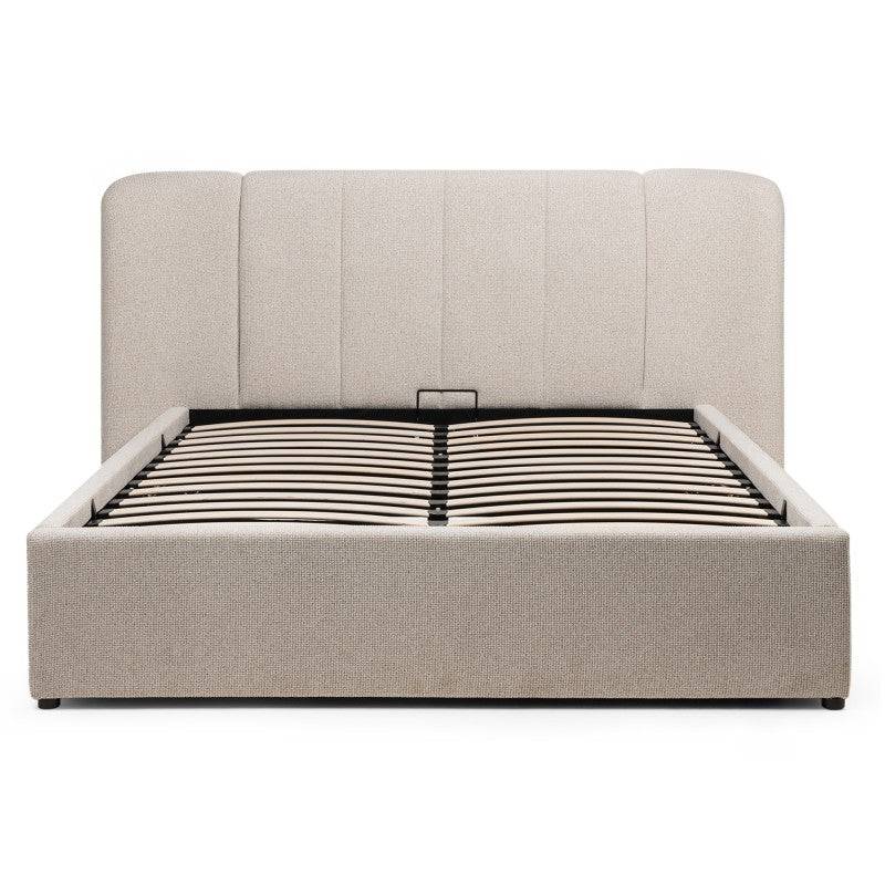 Letto imbottito LULANEL 160x200 cm, beige chiaro