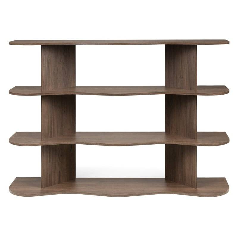 Scaffale Basso RHIO Villa Walnut con Onda