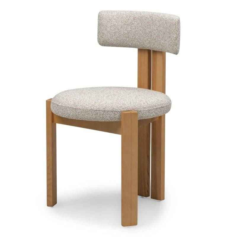 Sedia MARTIN beige-crema legno naturale