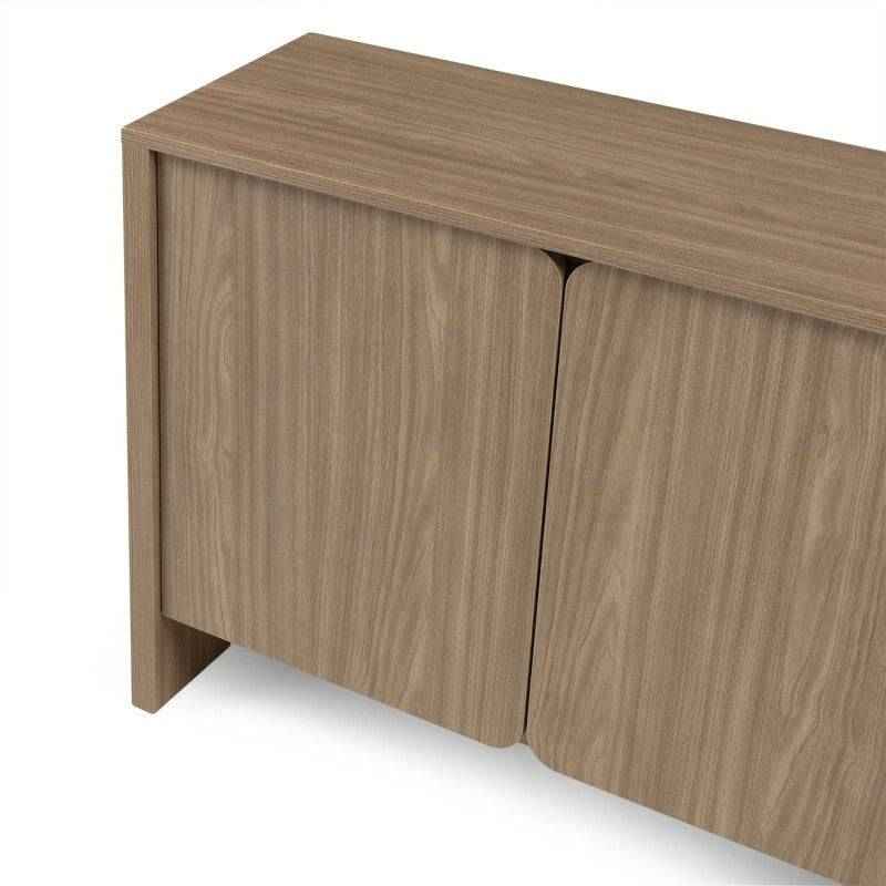 Cassettiera OKU a due ante, rovere perlato