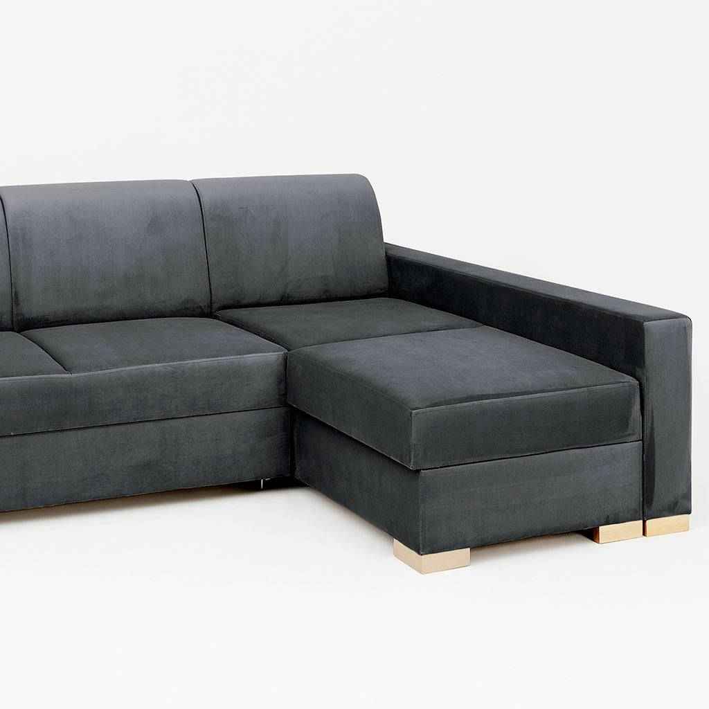 Divano Letto Angolare STABLE R - Grigio Lilla