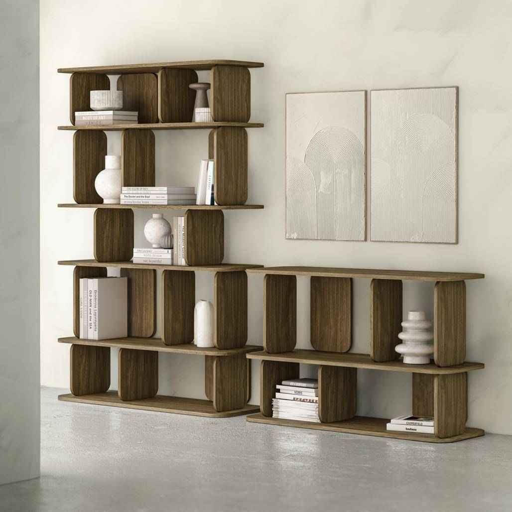 Scaffale alto arrotondato SALA, marrone espresso