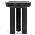 Tavolino laterale LUNGO 50 cm, rotondo, nero