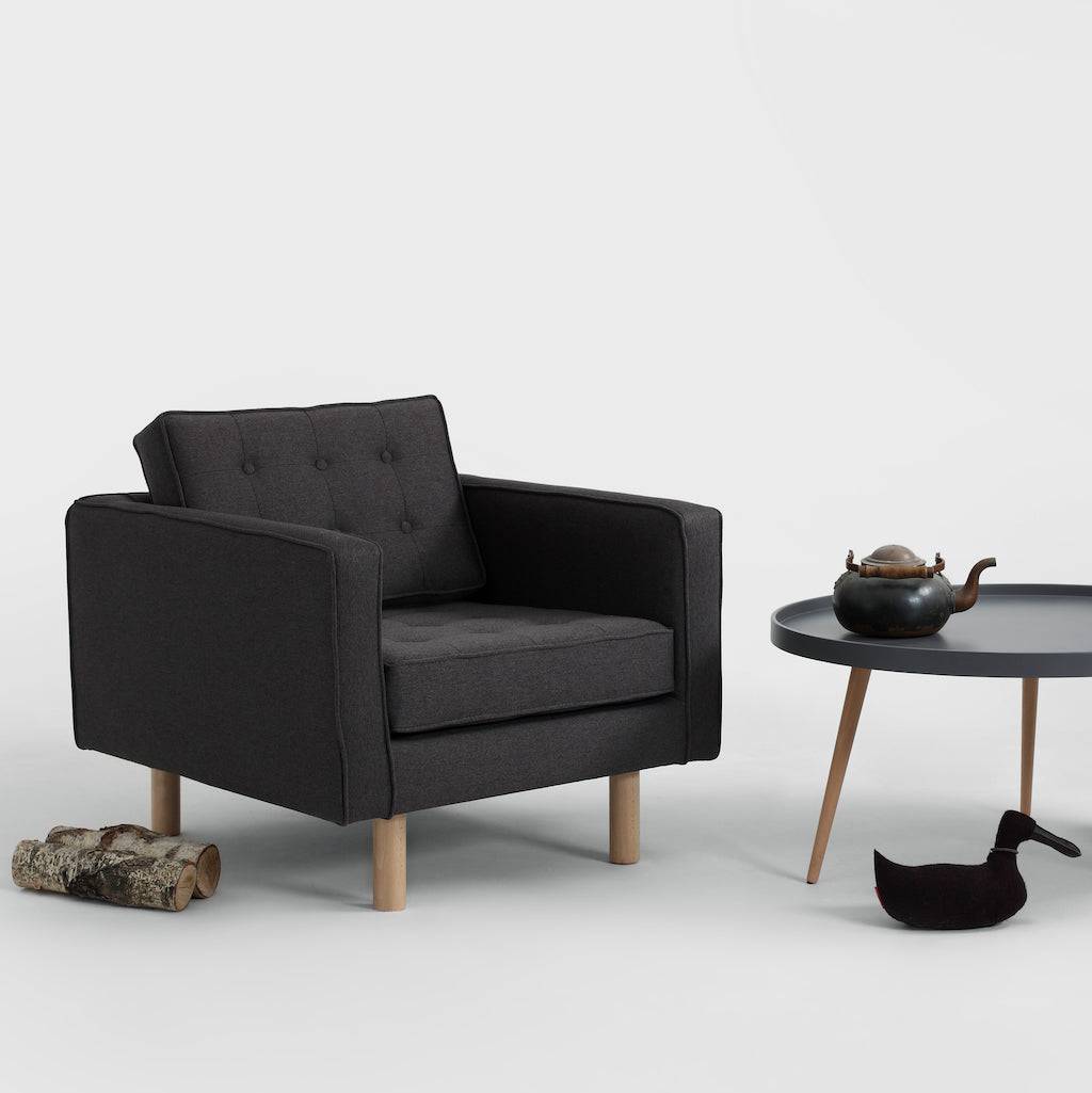 Poltrona TOPIC WOOD, Carbon, Legno Naturale
