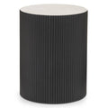 Tavolino laterale RYU 35 cm, nero, rigato