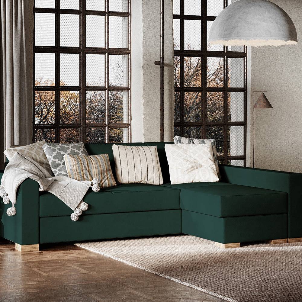 Divano Letto Angolare STABLE R - Avocado