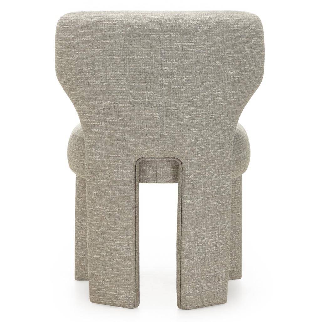 Sedia imbottita MALI beige, forme arrotondate