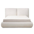 UNAR Letto imbottito 160x200 cm con contenitore beige