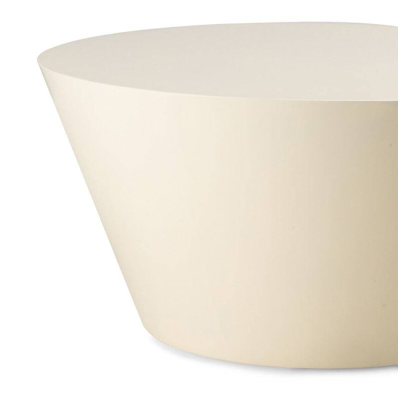 Tavolino ELISSA Ø60 cm, bianco crema, lucido