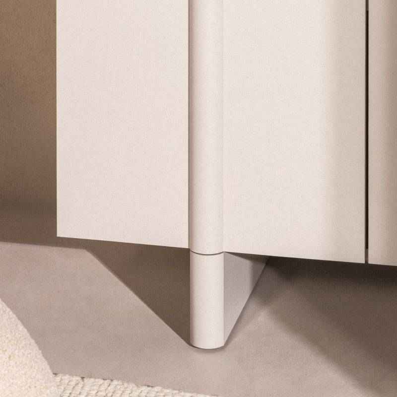 Cassettiera OSSM 2 porte cashmere, fronti arrotondati