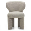 Sedia imbottita MALI beige, forme arrotondate