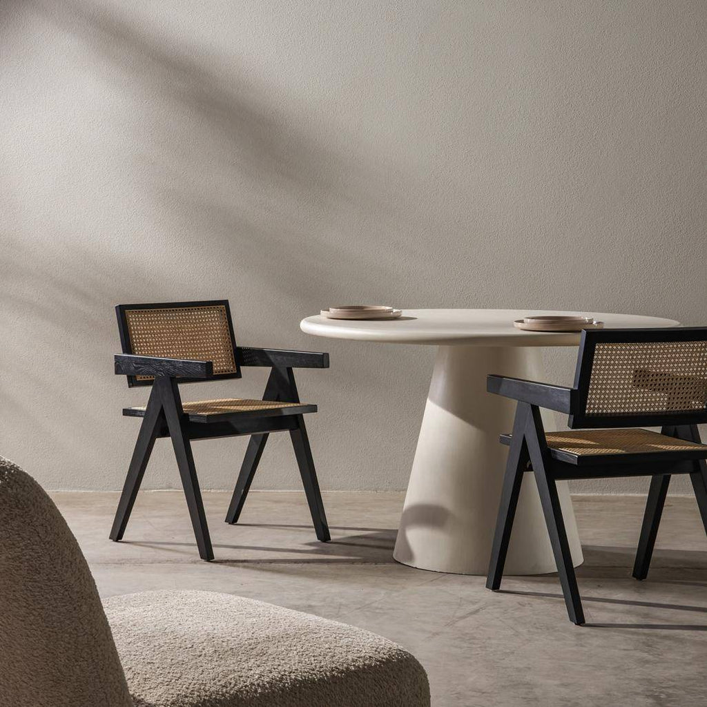 Sedia in legno RENE, intreccia viennese, nero