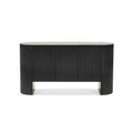 Cassettiera NOIR nero con superficie rigata