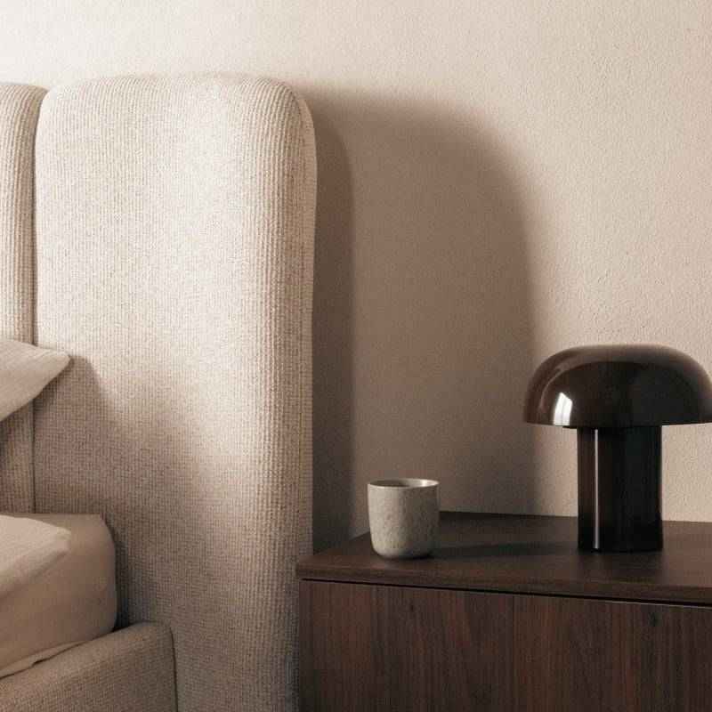 Letto imbottito LULANEL 160x200 cm, beige chiaro