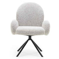 Poltrona girevole FINEST, grigio, forme arrotondate