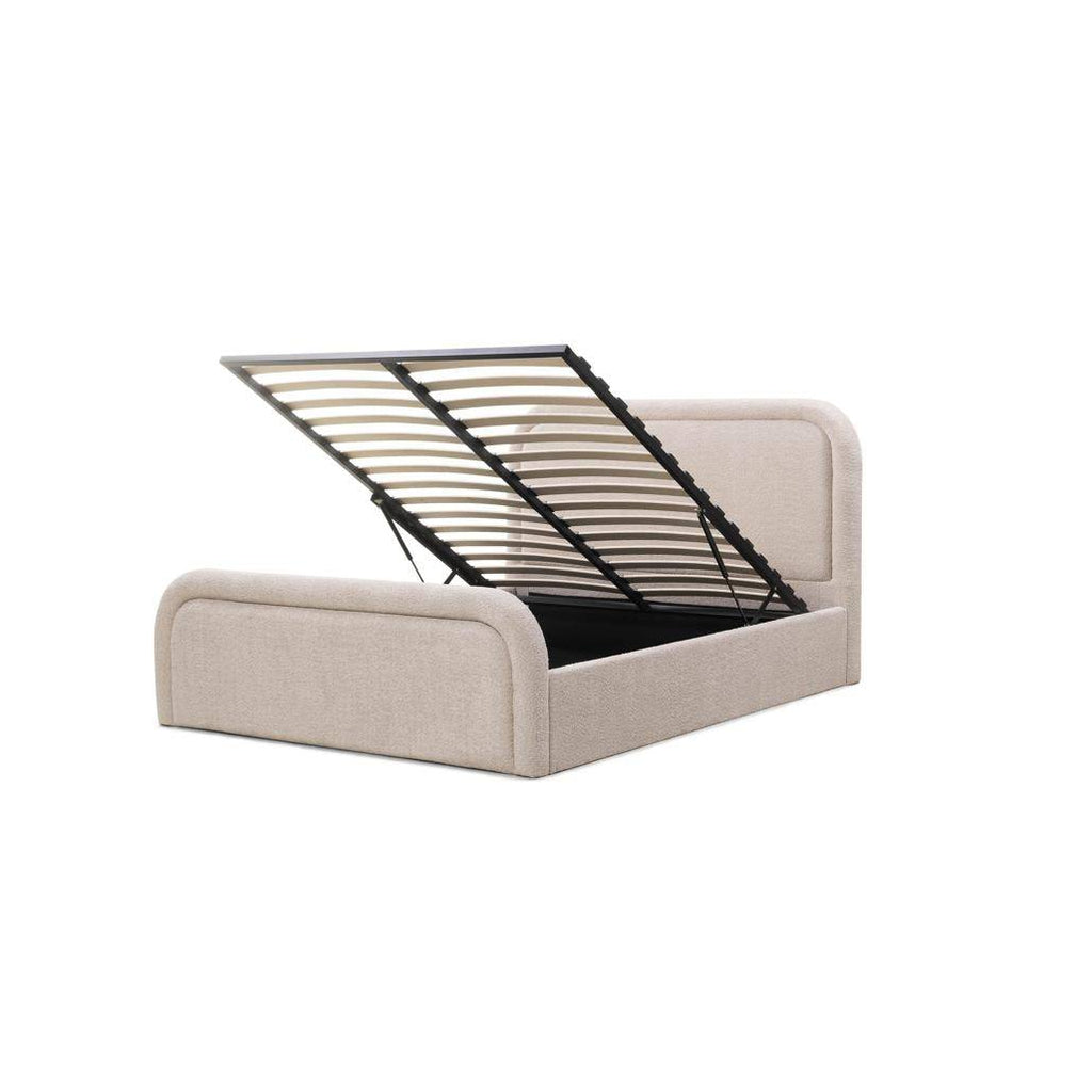 Letto imbottito LORENZ 140x200 cm beige