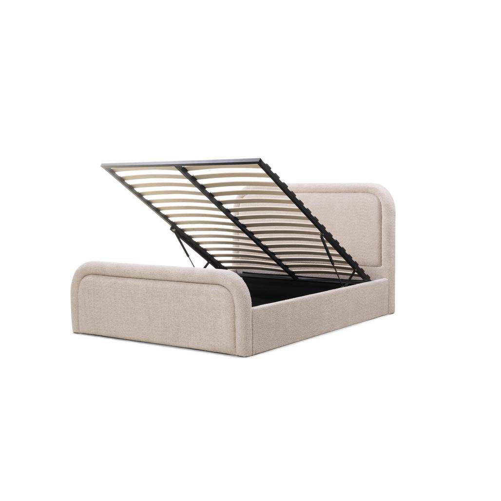 Letto imbottito LORENZ 140x200 cm beige