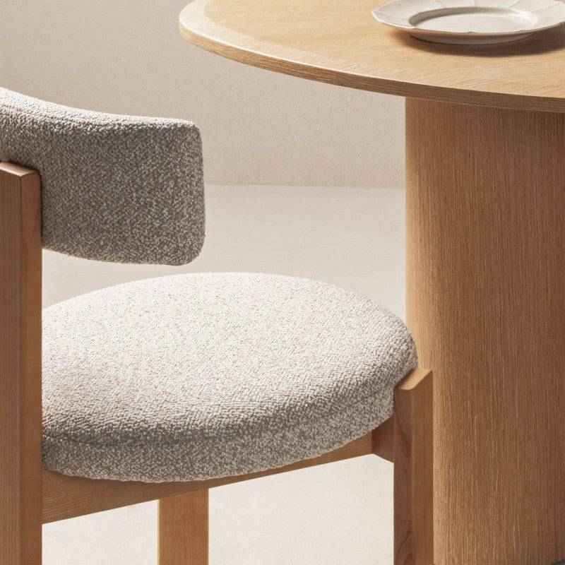 Sedia MARTIN beige-crema legno naturale