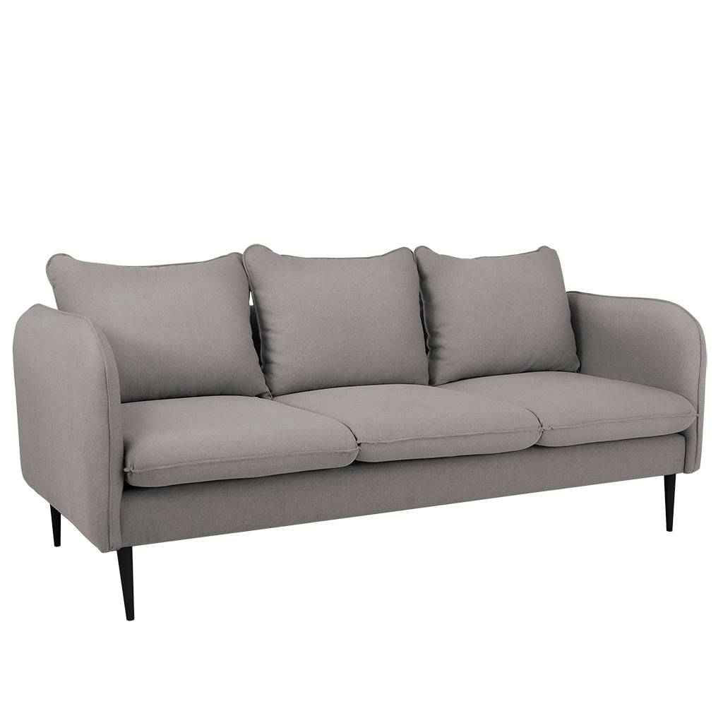Divano POSH 3 posti - acciaio, nero