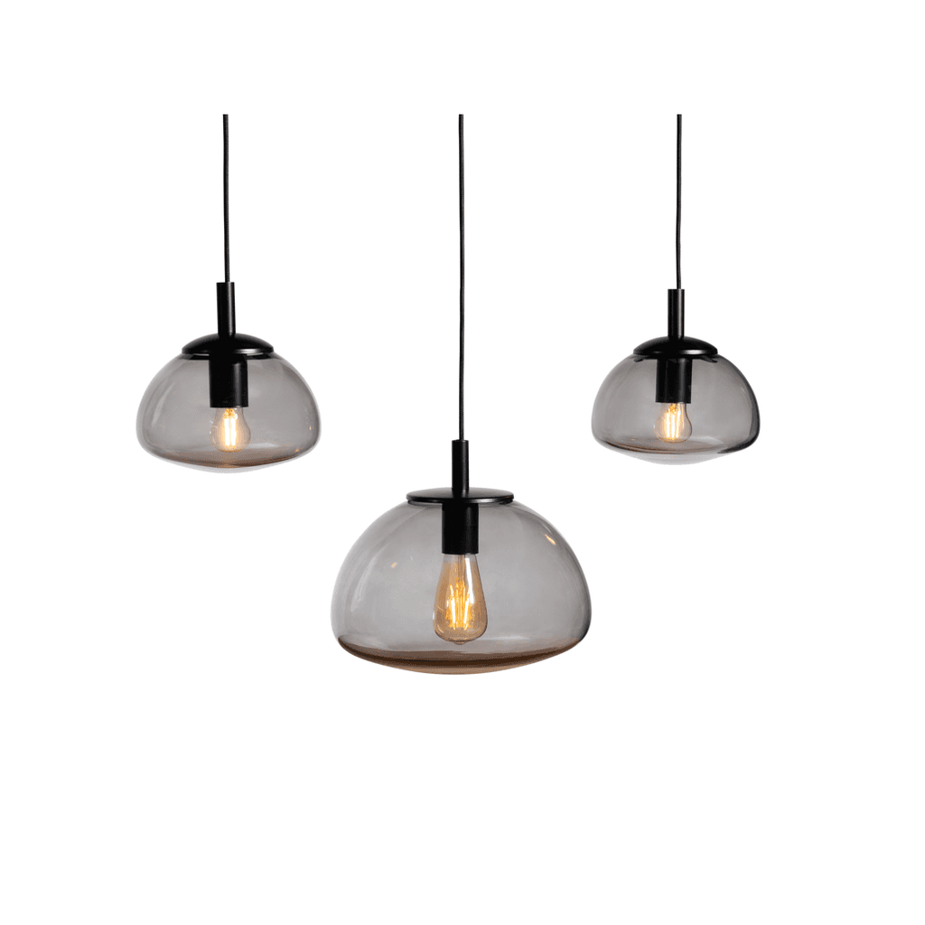 Lampada a Sospensione FLIN 3 Vetro Fumé