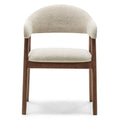 Sedia Imbottita LARIS Beige Bouclé/Noce