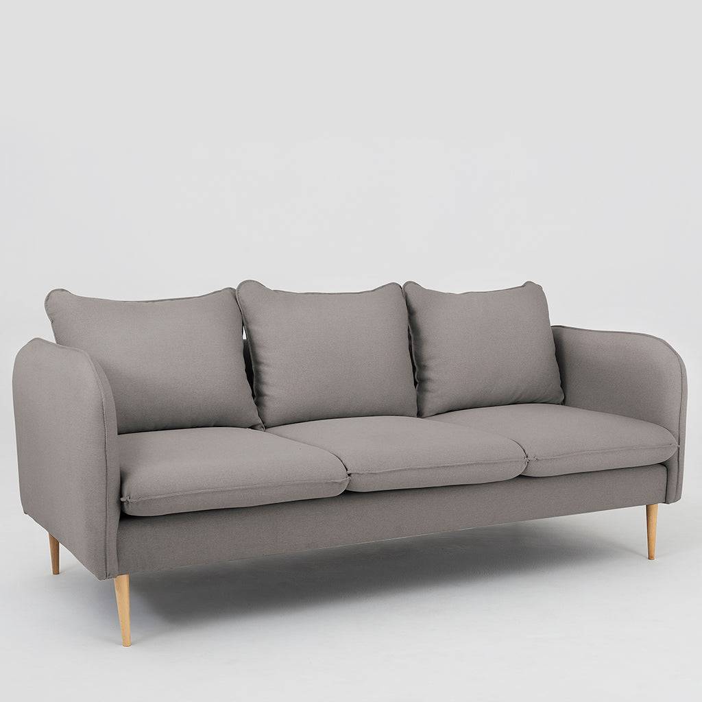 Divano POSH WOOD 3 posti - Steel, legno naturale