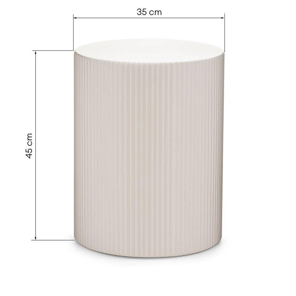 Tavolino laterale RYU, 35 cm, grigio-beige