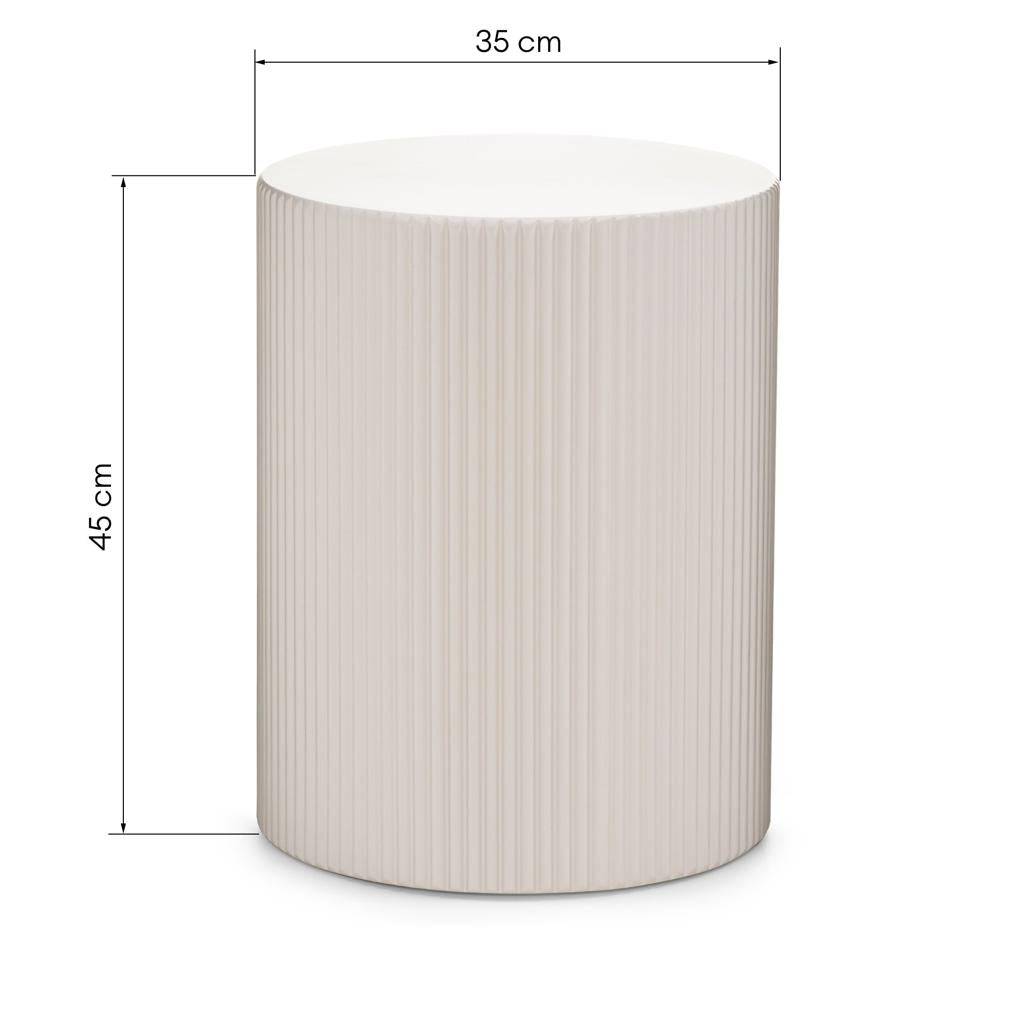 Tavolino laterale RYU, 35 cm, grigio-beige