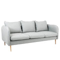 Divano POSH WOOD 3 posti - Platino, legno naturale