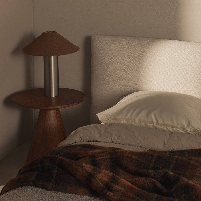 UNAR Letto imbottito 160x200 cm con contenitore beige