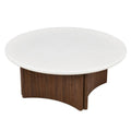 Tavolino da caffè ARLO 80 cm, bianco-noce