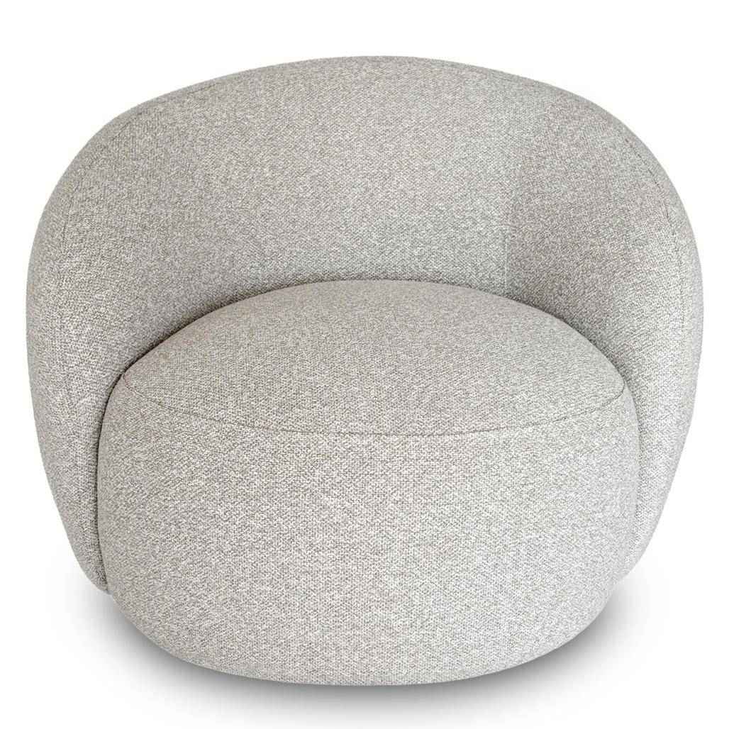 Poltrona Girevole NORA, Beige, Forme Arrotondate