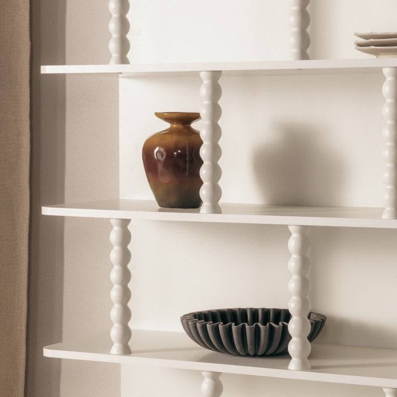 Scaffale alto PERLEN bianco, supporti a sfera