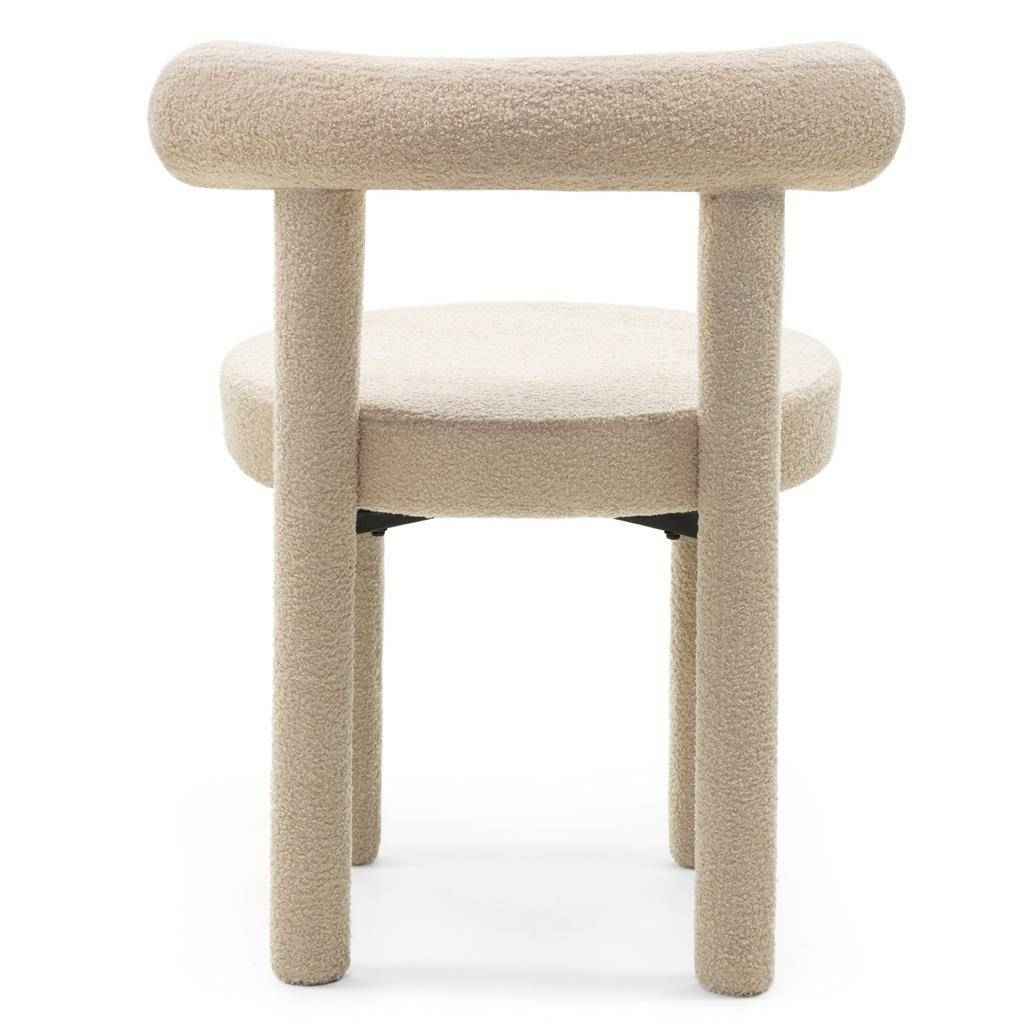 Sedia da Pranzo PERER II, Beige Bouclé